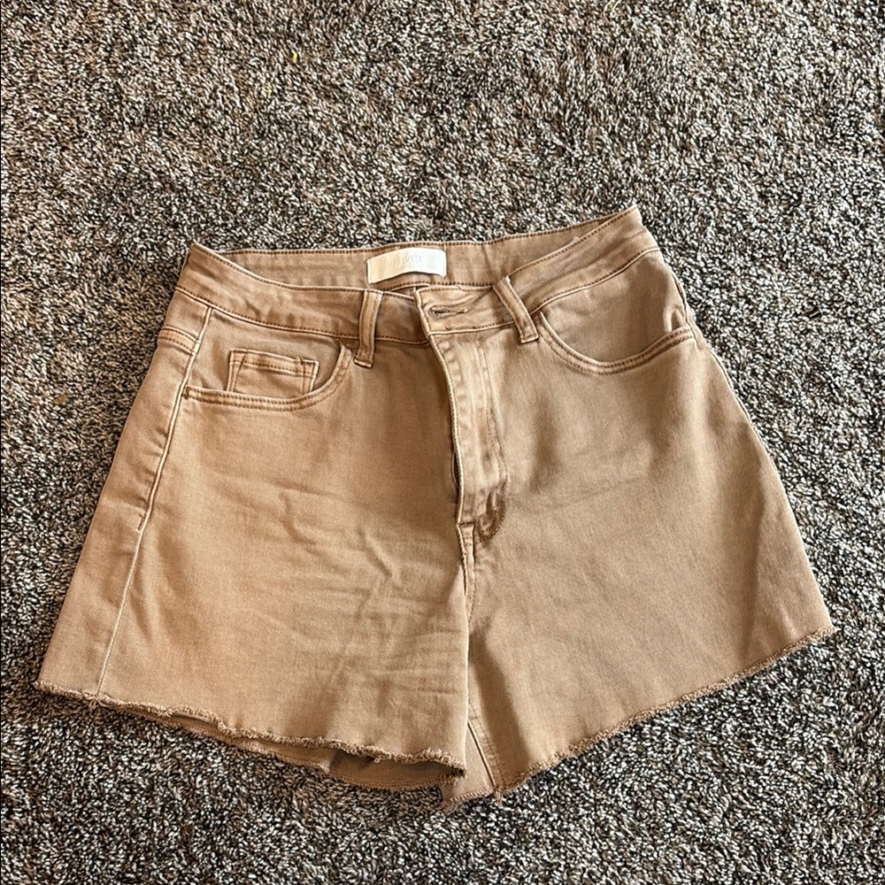 Women's Tan Denim Shorts